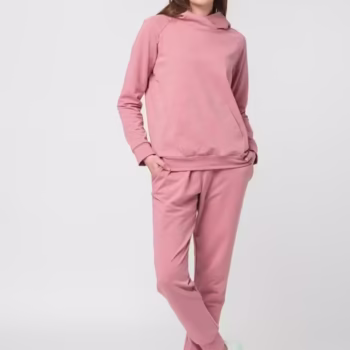 HANORAC COTON RAGLAN FEMEI PINK-XS