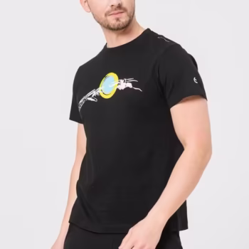 Tricou Casual Barbati Mana Bicicleta Negru Marimea L