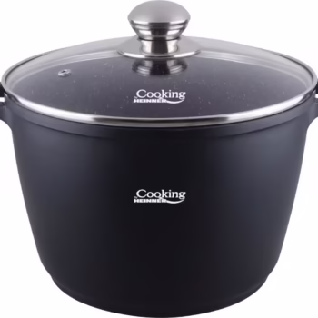 OALA ALUMINIU TURNAT+CAPAC, 28 cm x 20 cm , 10 L, DARK LINE, COOKING BY HEINNER