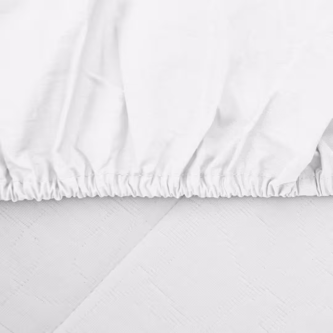 Cearceaf pat elastic 140×200 cm alb bumbac premium