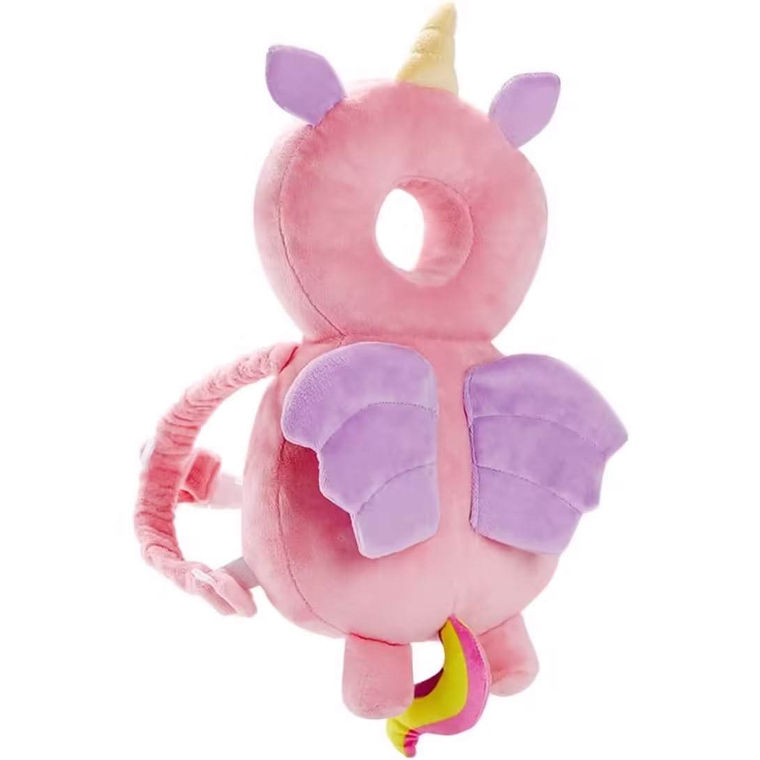 Perna tip Rucsac pentru Protectia Capului, Tetiera tip Unicorn, pentru Bebelusi, 33x6x19 cm, 180 g, Roz