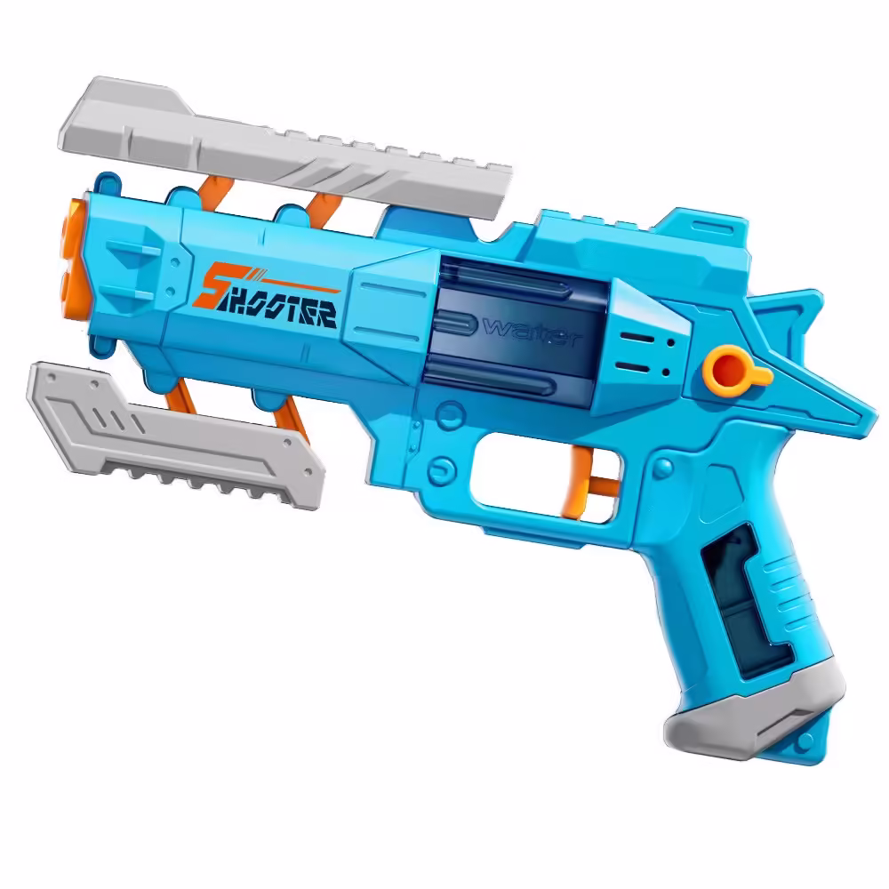 Pistol Manual cu Apa, Jucarie Pistol cu Apa Sigur Pentru Copii, Design Nou S-Shooter Atractiv, 23 x 14.5 cm, Albastru