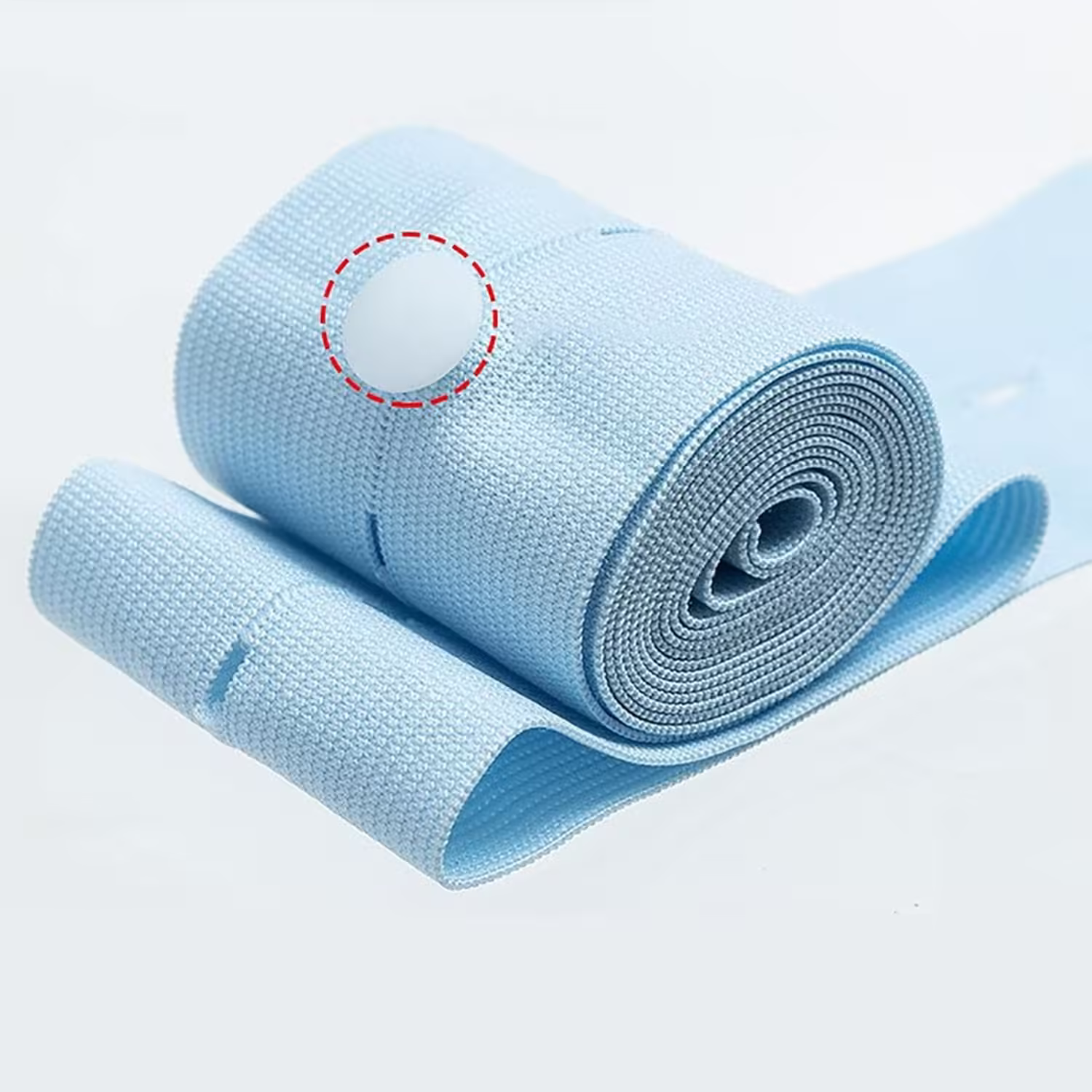 Set 2 Centuri de Monitorizare a Ritmului Cardiac Fetal, Material Moale si Elastic, 6 x 130 cm, Albastru