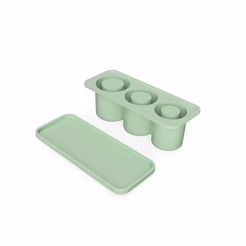 Forma pentru Gheata, din Silicon, cuburi de gheata, forme rotunde, inghetare rapida, 20.7 x 8.4 x 6.5 cm Verde