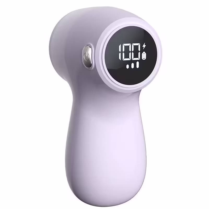 Aparat Electric de Curatat Scame 2in1, Indepartare Scame si Aspirare, 15 x 8.5 cm, din ABS si Otel Inoxidabil, Incarcare USB Tip C, Mov