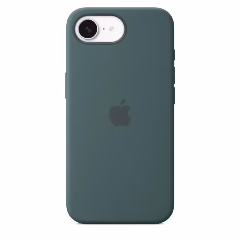 Husa iPhone 16e din silicon – Lake Green