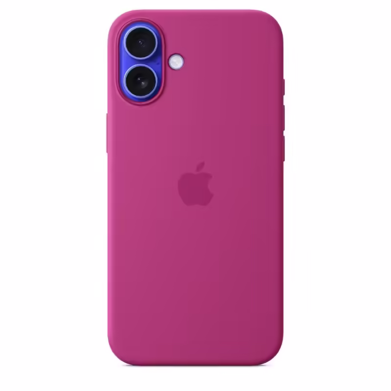 Husa iPhone 16 Plus din silicon cu MagSafe – Fuchsia