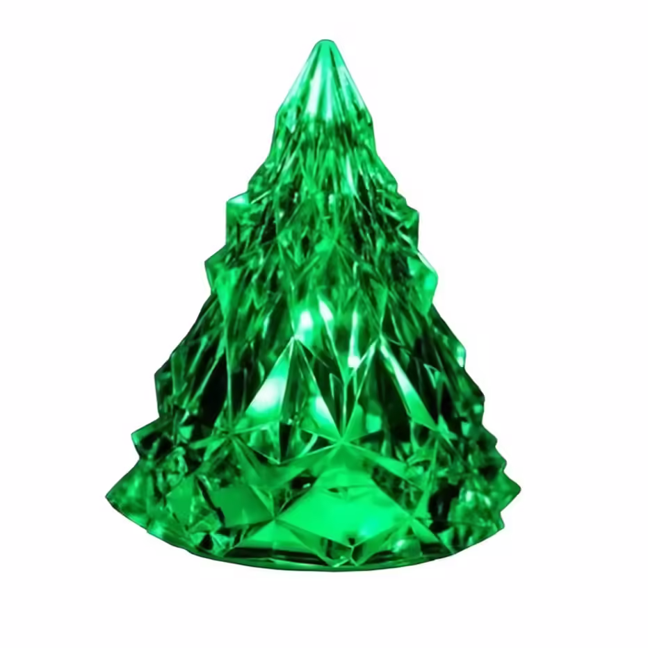 Lampa de Veghe, Model IceBerg, Lumina Calda, cu Baterii, Verde, 6.5×8 cm