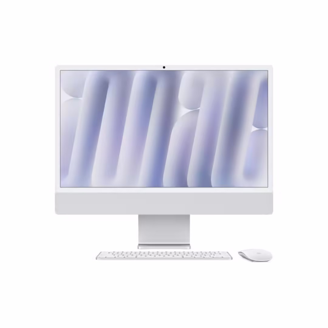 Apple iMAC 24″ Retina 4.5k/ Apple M4 (CPU 8-core, GPU 8-core, Neural Engine 16-core)/16GB/256GB – Silver – INT KB (2024)