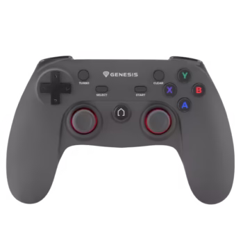 Controller wireless Genesis Mangan PV56, interfata 2.4 GHz, numar butoane 12, capacitate baterie 600 mAh, compatibilitate PC, PS3, negru