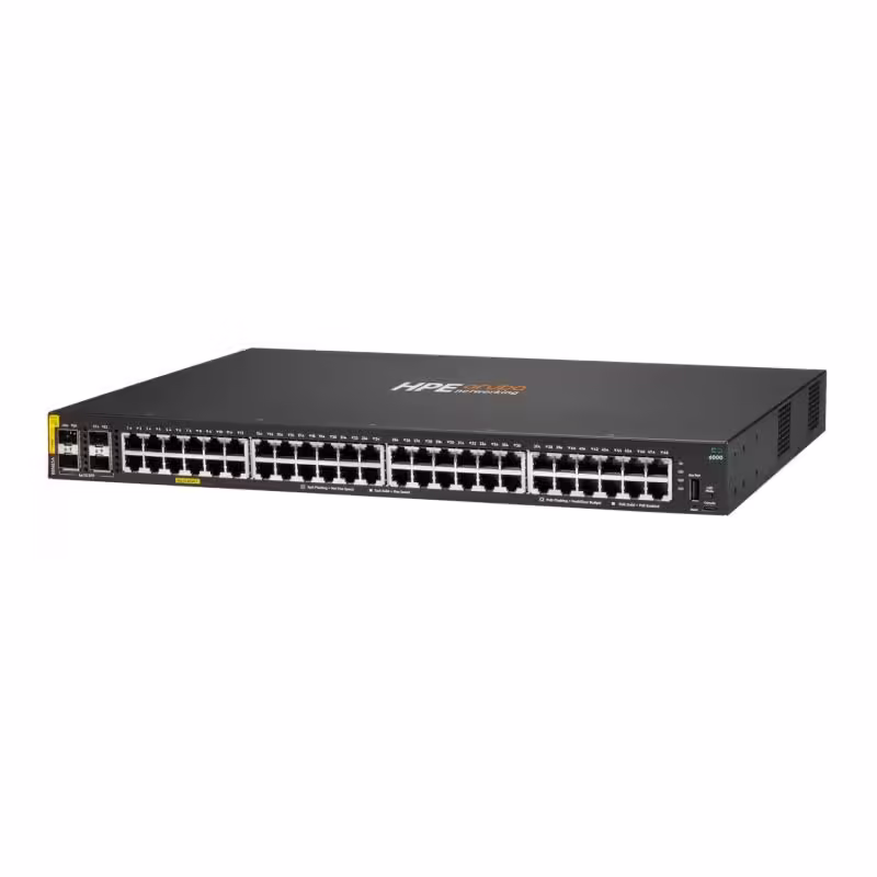 HPE Aruba Networking CX 6000 48G Class4 PoE 4SFP 370W Switch