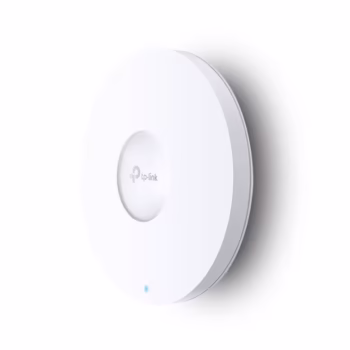 “AX3000 Ceiling Mount Dual-Band Wi-Fi 6 Access Point PORT:1× Gigabit RJ45 Port SPEED:574Mbps at  2.4 GHz + 2402 Mbps at 5 GHz FEATURE: 802.3at POE and 12V DC (Power Adapter is not included), 2×Internal Antennas, 160MHz  Supported, MU-MIMO, Seamless Roaming, Band Steering, Beamforming, Load Balance