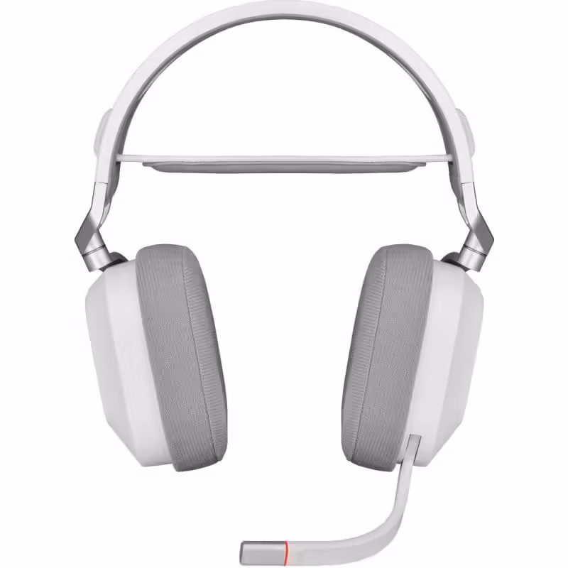 Casti cu microfon Corsair HS80 WIRELESS Surround 7.1, Multi-platform Gaming, 20Hz-40KHz, 32ohm, 116db, driver 50mm, autonomie baterie de pana la 20 de ore, alb