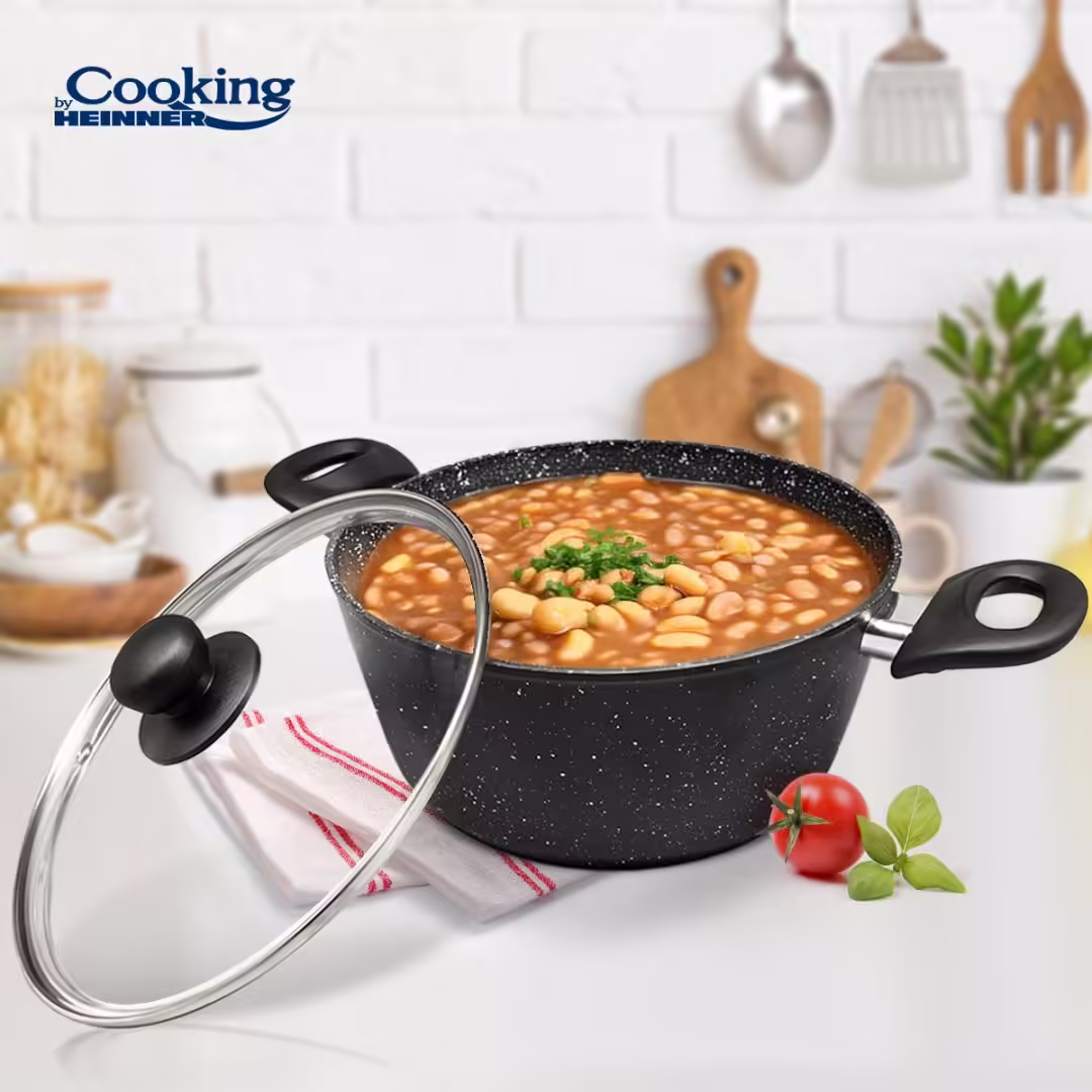 SEMIOALA ALUMINIU FORJAT 24×10 CM,3.8L,ONIX, COOKING BY HEINNER