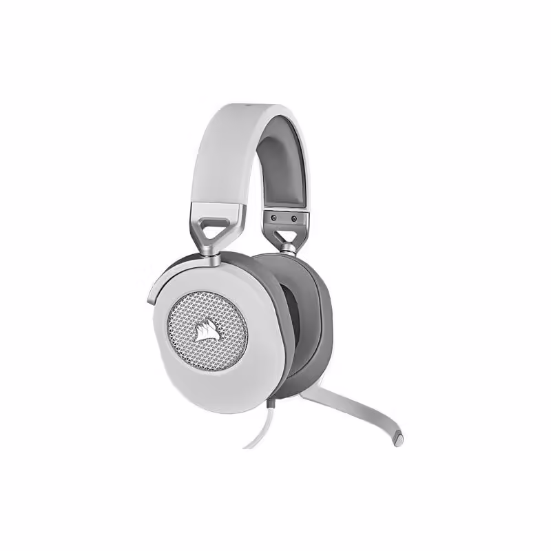 Casti cu microfon Corsair HS65 Surround 7.1, Multi-platform Gaming and Mobile, 20Hz-20KHz, 32ohm, 114db, driver 50mm, alb