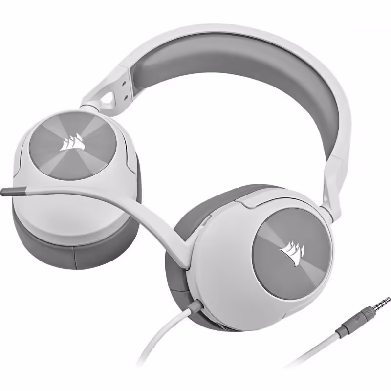 Casti cu microfon Corsair HS55 Surround 7.1, Multi-platform Gaming and Mobile, 20Hz-20KHz, 32ohm, 114db, driver 50mm, alb