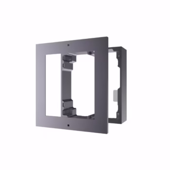 Panou frontal pentru un modul videointerfon modular Hikvision DS-KD-ACW1; montare aplicata; material aluminiu; dimensiuni: 117mm x 1 07mm ×4mm;