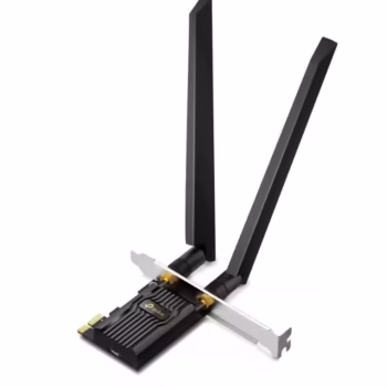 Adaptor wireless TP-Link, Archer TXE72E, AX5400, 2 x antene externe Dual-Band 5Ghz, 2.4 Ghz, PCI-E WI-FI 6E dimensiuni: 55 × 36 × 11.5 mm, Bluetooth 5.2.