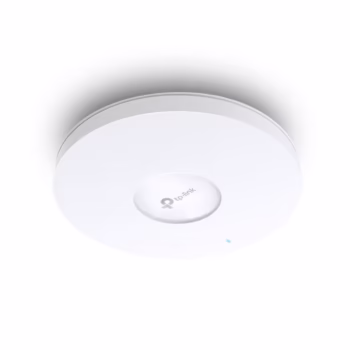 “AX3000 Ceiling Mount Dual-Band Wi-Fi 6 Access Point PORT:1× Gigabit RJ45 Port SPEED:574Mbps at  2.4 GHz + 2402 Mbps at 5 GHz FEATURE: 802.3at POE and 12V DC, 2×Internal Antennas, 160MHz  Supported, MU-MIMO, Seamless Roaming, Band Steering, Beamforming, Load Balance, Airtime Fairness, Centralized