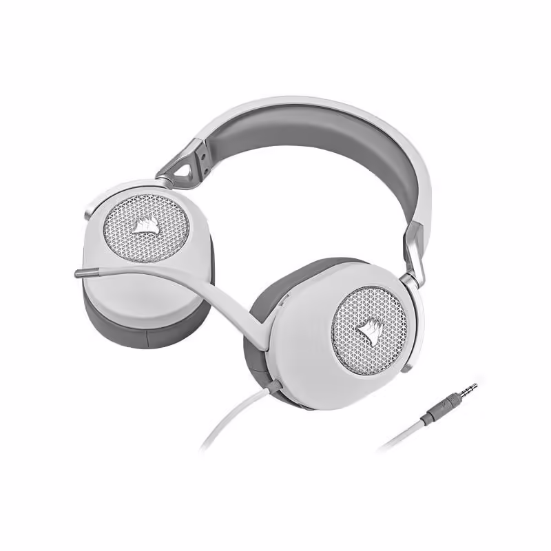 Casti cu microfon Corsair HS65 Surround 7.1, Multi-platform Gaming and Mobile, 20Hz-20KHz, 32ohm, 114db, driver 50mm, alb