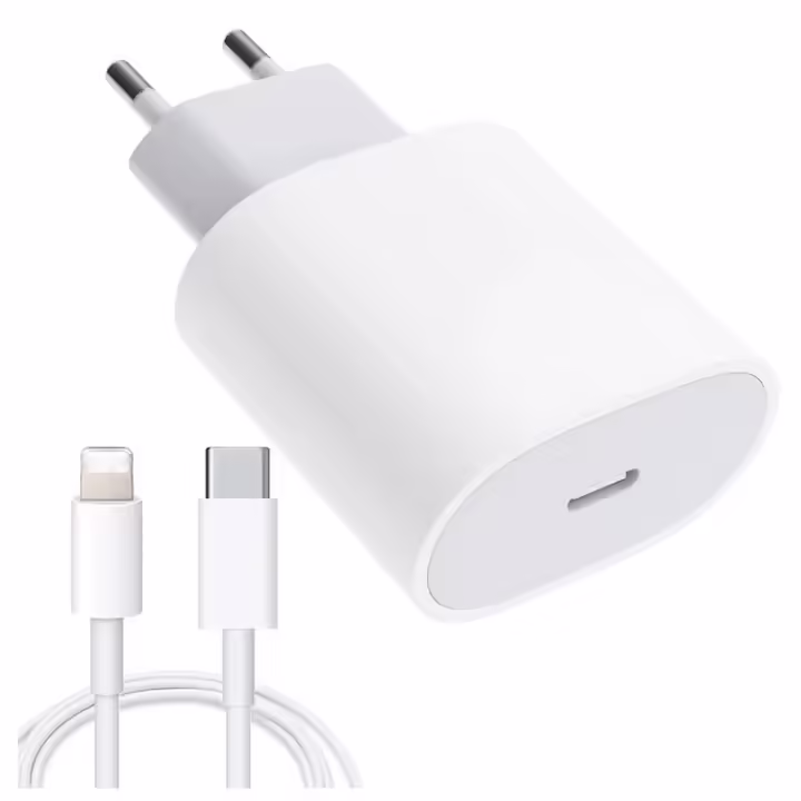 Set Incarcator Fast Charge 20W USB-C și cablu de alimentare/date tip C-IOS, AliasPiecesPro Maison®, compatibil cu Phone 14 / 13 / 12 / 11 / X / XS / XR / 8 / 7 / 6 / 5 / SE / Max / mini / Plus / Pro / Pro Max, încărcare rapidă IOS și Android