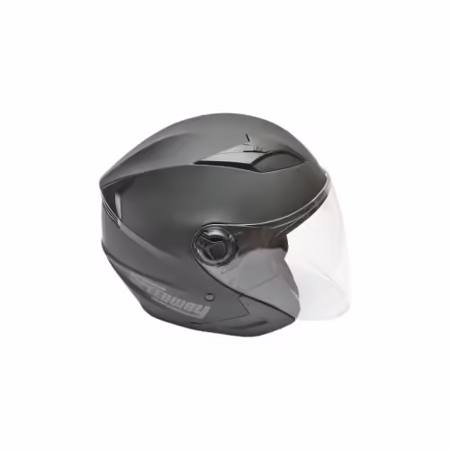 Casca moto tip jet neagra cu viziera transparenta si ochelari de soare marimea XL, model Urban