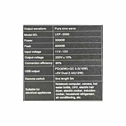 Invertor profesional 3000W 12V-220V 50 Hz Pur sinusoidal  “Pur sine wave”