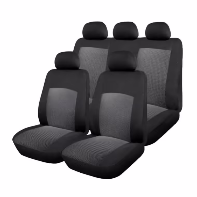 Huse Scaun Auto, 9 piese, universale, culoare Gri-Negru