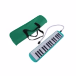 Muzicuta Melodica 32 Clape, Flippy, din ABS, pentru Incepatori, 45 x 13 x 7 cm, Include Husa si Suflator, Verde