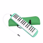 Muzicuta Melodica 32 Clape, Flippy, din ABS, pentru Incepatori, 45 x 13 x 7 cm, Include Husa si Suflator, Verde