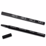 Set Pensule de Machiaj 4in1, Flippy, pentru Fard, Sprancene si Buze, 16 cm, din Plastic, Negru