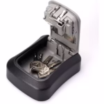 Cutie pentru Chei cu Parola, Flippy, din Aliaj de Aluminiu si Plastic, Cod din 4 Cifre, Impermeabila, Negru