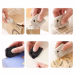 Cutter Portabil, Flippy, din ABS, Magnetic, Lama Ceramica, Autoretractabila, Universal, Negru