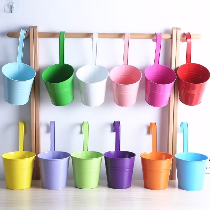 Decoratiune pentru ghivecele de flori, Flippy, 28x22x12 cm cu maner, Multicolore