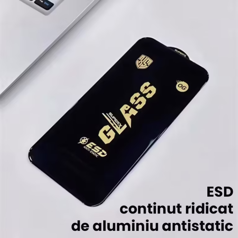 Folie de Sticla pentru Huawei Enjoy 70, Flippy, Sticla Securizata ESD Antistatica, Super-X Privacy OG, cu Margini Negre, Rezistenta la Zgirieturi, 0.35 mm, Transparenta