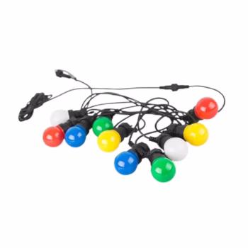 Ghirlanda Luminoasa, Flippy, fara Transformator, 10 m, 20 LED-uri Model Bulb, Interconectabila, IP65, Multicolor