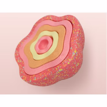 Jucarie Senzoriala de Echilibru, Flippy, Tip Stepping Stones, 5 Piese, din Spuma, pentru Miscare, Sarituri, Prindere, Diametru 28 cm, Model 1, Multicolor