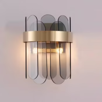 Lampa de Perete in Interior, Flippy, Lampa de Lux pentru Decor de Interior, Corp de Iluminat Tip aplica, din Inox Auriu si...
