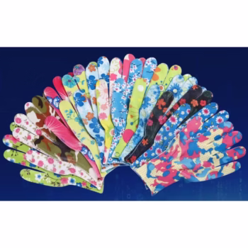 Manusi de Gradinarit, Flippy, din Nailon, Marime Universala 20 cm, Model Inflorat, Antiderapante, Multicolor