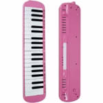 Muzicuta Melodica 32 Clape, Flippy, din ABS, pentru Incepatori, 45 x 13 x 7 cm, Include Husa si Suflator, Roz