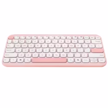 Tastatură wireless ASUS Marshmallow KW100, Bluetooth 5.0, multi-device (3 dispozitive), scissor keys cursă 1,6 mm, 2 niveluri kickstand, 2×AAA autonomie până la ~24 luni, dimensiuni 282×130×18,4 mm, greutate 374,8 g, compatibilă Windows, ChromeOS, macOS, iOS, iPadOS
