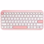 Tastatură wireless ASUS Marshmallow KW100, Bluetooth 5.0, multi-device (3 dispozitive), scissor keys cursă 1,6 mm, 2 niveluri kickstand, 2×AAA autonomie până la ~24 luni, dimensiuni 282×130×18,4 mm, greutate 374,8 g, compatibilă Windows, ChromeOS, macOS, iOS, iPadOS