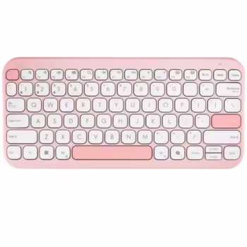 Tastatură wireless ASUS Marshmallow KW100, Bluetooth 5.0, multi-device (3 dispozitive), scissor keys cursă 1,6 mm, 2 niveluri kickstand, 2×AAA autonomie până la ~24 luni, dimensiuni 282×130×18,4 mm, greutate 374,8 g, compatibilă Windows, ChromeOS, macOS, iOS, iPadOS