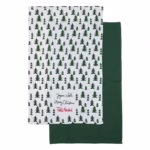 Set 2 prosoape de bucatarie, 38×63 cm,Green