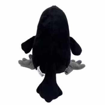 Papusa de Mana pentru Teatru de Papusi, Flippy, din Plus, 30 cm, Model Pasare, Alb/Negru