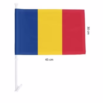 Steag Tricolor Auto, Flippy, 45 cm x 30 cm, Stegulet, Drapel