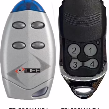 Telecomanda inlocuitoare poarta garaj Life VIP/ VIP4 cu 4 canale/ frecventa 433.92MHz/ Rolling Code (828)