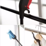 Cleste pentru Colectarea Deseurilor, Flippy, din Metal si Plastic, 60 cm, Fara Maini Murdare, Negru/Rosu