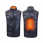 Vesta cu Incalzire, Flippy, Unisex, 2 Zone de Incalzire, Umplutura Bumbac, 3 Trepte de Temperatura, Incarcare USB, Albastr...