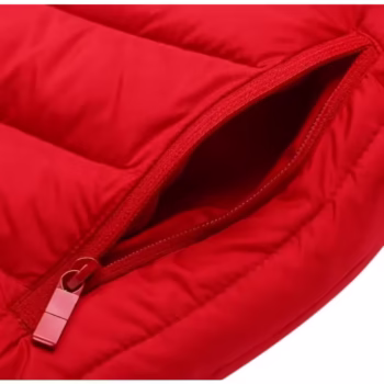 Vesta cu Incalzire, Flippy, Unisex, 2 Zone de Incalzire, Umplutura Bumbac, 3 Trepte de Temperatura, Incarcare USB, Rosu, 5...